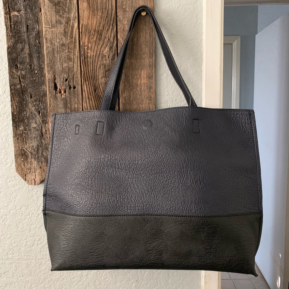 zara two-toned tote bag